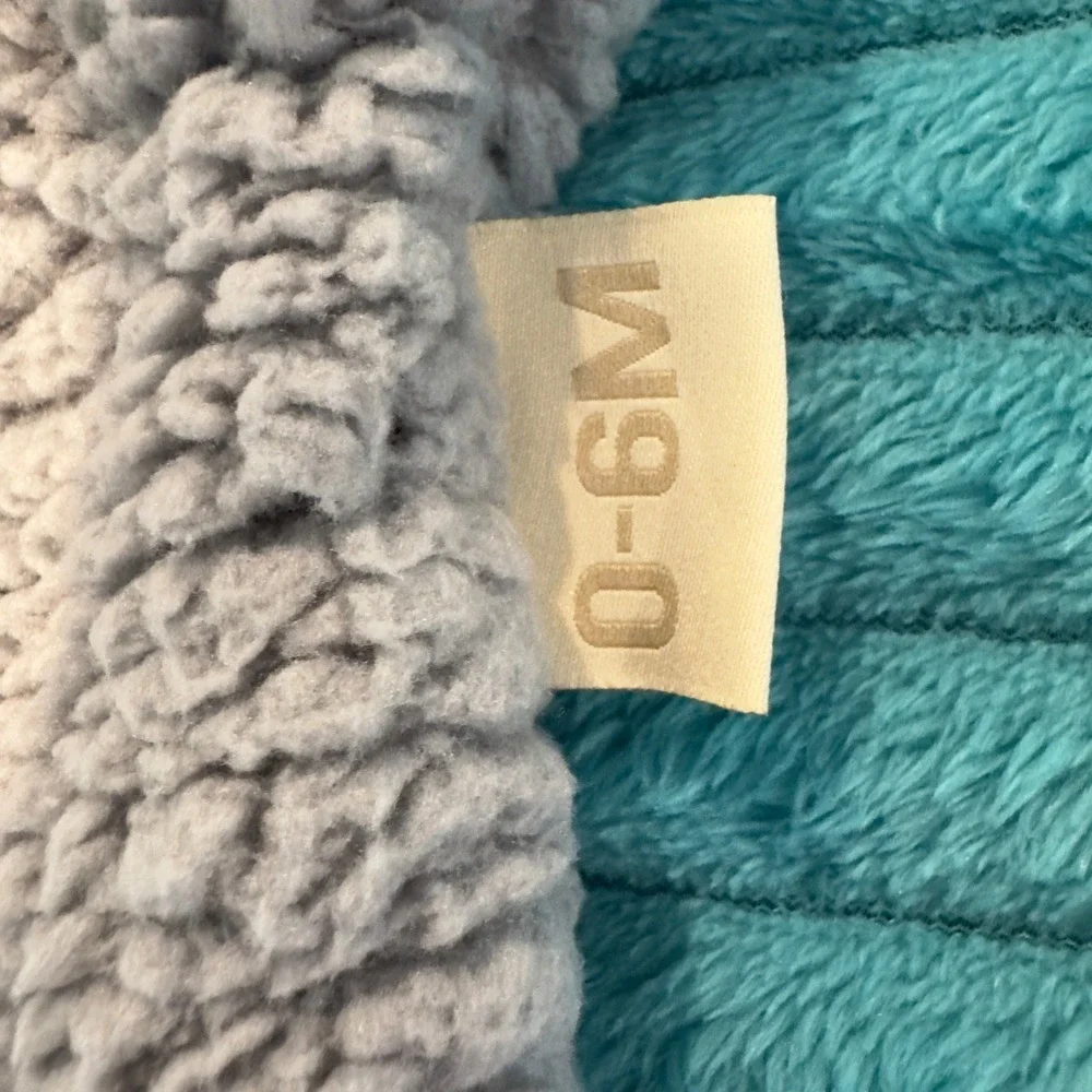 Baby Bear Hooded‎ Sherpa Sleep Sack Swaddle Blanket 0-6 Months Gray Adjustable